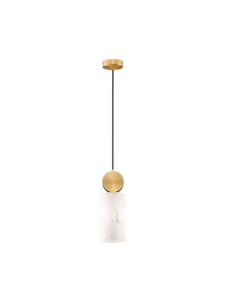 Nova Luce Pendelleuchte Maru E27 Messinggold Stahl Aluminium Ø12cm 9019756