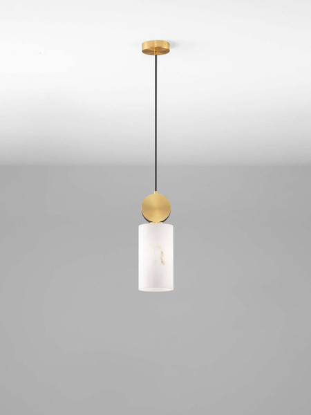 Nova Luce Pendelleuchte Maru E27 Messinggold Stahl Aluminium Ø12cm 9019756