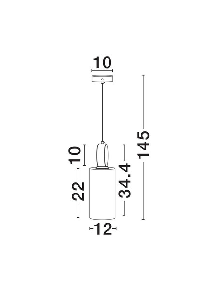 Nova Luce Pendelleuchte Maru E27 Messinggold Stahl Aluminium Ø12cm 9019756