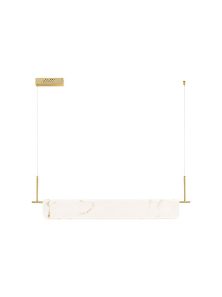 Nova Luce LED Pendelleuchte Aider dimmbar 35W warmweiss 3000K Messinggold Stahl Aluminium 100x8cm 9019760