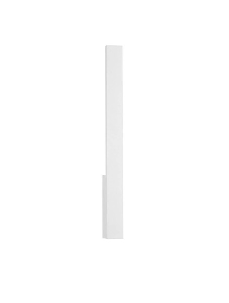 Nova Luce LED Außen-Wandleuchte Isos 6W warmweiss 3000K IP65 salzwasserfest Weiß Aluminium 60x6cm 9030101