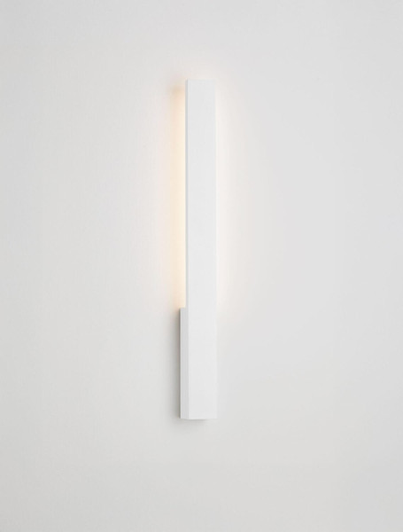 Nova Luce LED Außen-Wandleuchte Isos 6W warmweiss 3000K IP65 salzwasserfest Weiß Aluminium 60x6cm 9030101