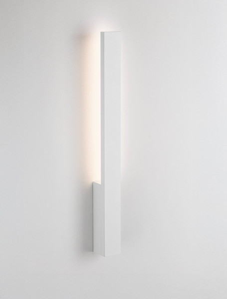 Nova Luce LED Außen-Wandleuchte Isos 6W warmweiss 3000K IP65 salzwasserfest Weiß Aluminium 60x6cm 9030101