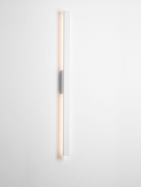Nova Luce LED Außen-Wandleuchte Doul 20W warmweiss 3000K IP65 salzwasserfest Weiß Aluminium 120x6cm 9030104