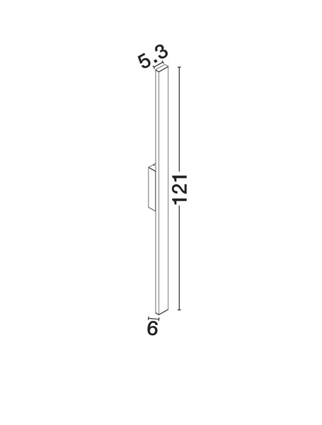 Nova Luce LED Außen-Wandleuchte Doul 20W warmweiss 3000K IP65 salzwasserfest Weiß Aluminium 120x6cm 9030104