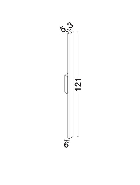 Nova Luce LED Außen-Wandleuchte Doul 20W warmweiss 3000K IP65 salzwasserfest Cortenstahl Aluminium 120x6cm 9030105