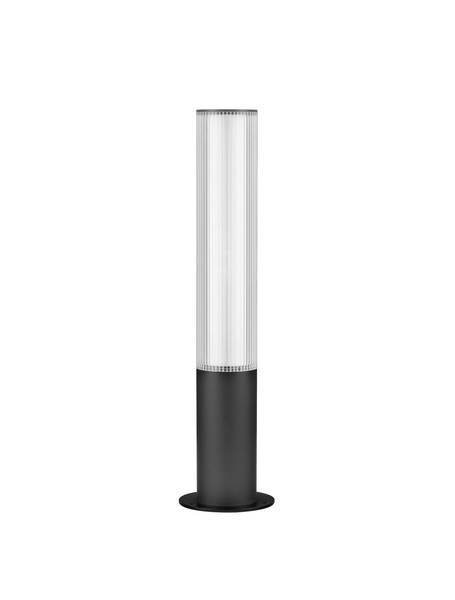 Nova Luce LED Sockelleuchte Iman 18W warmweiss 3000K IP65 salzwasserfest Schwarz Aluminium 65cm 9030106