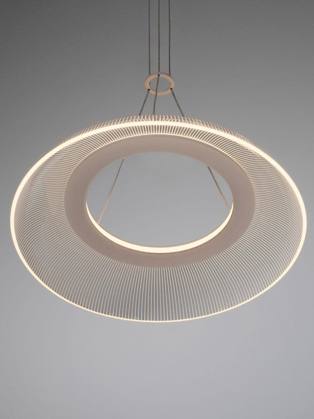 Nova Luce LED Pendelleuchte Mantle 22W warmweiss 3000K Weiß Aluminium Ø40cm 9030109