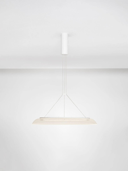 Nova Luce LED Pendelleuchte Mantle 38W warmweiss 3000K Weiß Aluminium Ø60cm 9030110