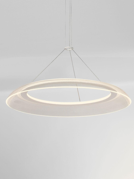 Nova Luce LED Pendelleuchte Mantle 38W warmweiss 3000K Weiß Aluminium Ø60cm 9030110