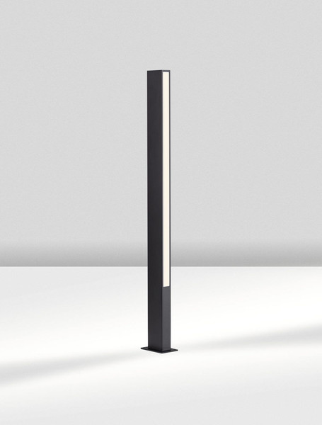 Nova Luce LED Wegeleuchte Stor 17W warmweiss 3000K IP65 salzwasserfest Schwarz Aluminium 100cm 9030112