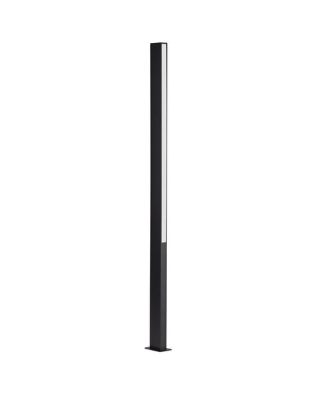 Nova Luce LED Wegeleuchte Stor 23W warmweiss 3000K IP65 salzwasserfest Schwarz Aluminium 150cm 9030113
