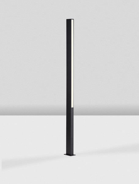 Nova Luce LED Wegeleuchte Stor 23W warmweiss 3000K IP65 salzwasserfest Schwarz Aluminium 150cm 9030113