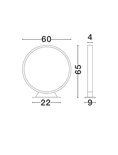 Nova Luce LED Wegeleuchte Metro 10W warmweiss 3000K IP65 salzwasserfest Schwarz Aluminium 65cm 9030114