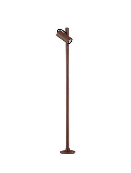 Nova Luce LED Wegeleuchte Darma drehbar 7W warmweiss 3000K IP65 salzwasserfest Cortenstahl Aluminium 83,5cm 9030116