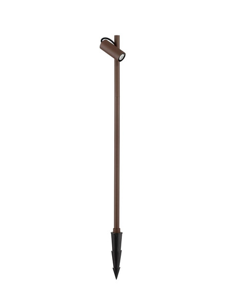 Nova Luce LED Wegeleuchte Darma drehbar 7W warmweiss 3000K IP65 salzwasserfest Cortenstahl Aluminium 83,5cm 9030116