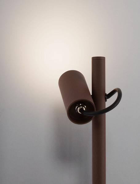Nova Luce LED Wegeleuchte Darma drehbar 7W warmweiss 3000K IP65 salzwasserfest Cortenstahl Aluminium 83,5cm 9030116