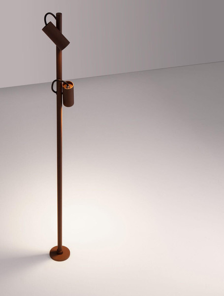 Nova Luce LED Wegeleuchte Darma drehbar 13W warmweiss 3000K IP65 salzwasserfest Cortenstahl Aluminium 122cm 9030118