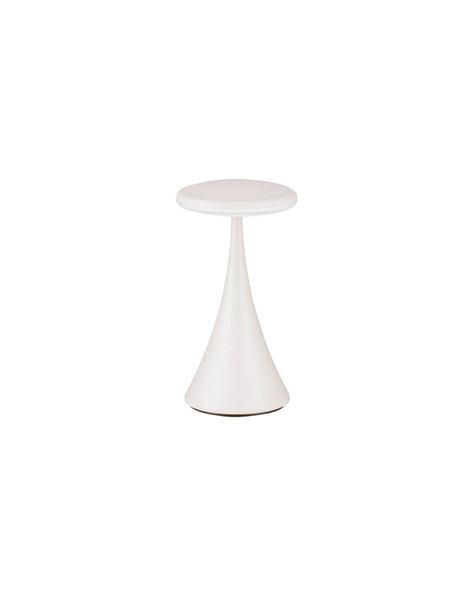 Nova Luce LED Akku-Tischleuchte Elbo dimmbar 2W warmweiss 3000K USB IP54 Weiß Aluminium Ø9cm 9030134