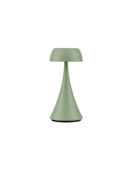 Nova Luce LED Akku-Tischleuchte Ycro dimmbar 2W warmweiss 3000K USB IP54 Olivgrün Aluminium Ø8cm 9030141