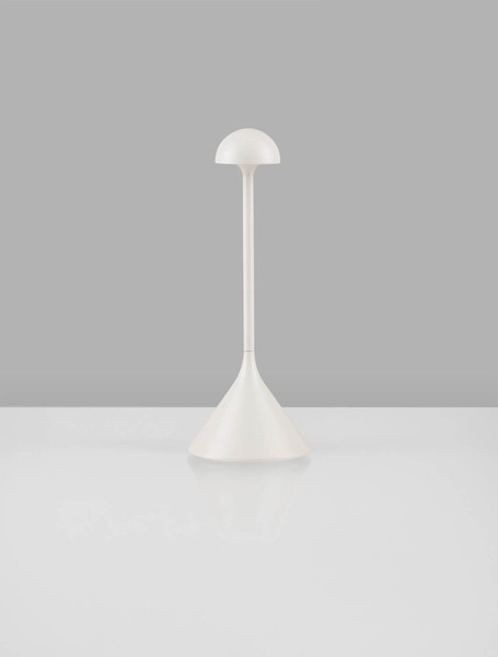 Nova Luce LED Akku-Tischleuchte Dalt dimmbar 1W warmweiss 3000K USB IP54 Weiß Aluminium Ø9,5cm 9030144