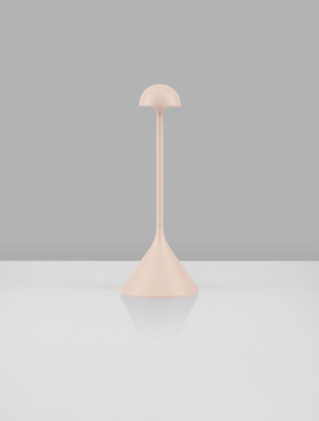 Nova Luce LED Akku-Tischleuchte Dalt dimmbar 1W warmweiss 3000K USB IP54 Creme Aluminium Ø9,5cm 9030147