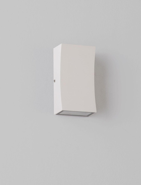 Nova Luce LED Außen-Wandleuchte Boxy 6W warmweiss 3000K IP65 Weiß Aluminium 12x6,5cm 9030151