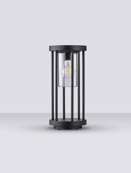 Nova Luce Wegeleuchte Elysium E27 IP65 salzwasserfest Schwarz Aluminium 35cm 9030152