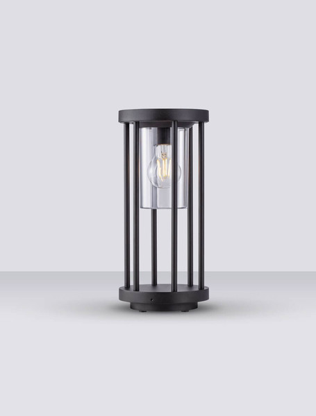 Nova Luce Wegeleuchte Elysium E27 IP65 salzwasserfest Schwarz Aluminium 35cm 9030152