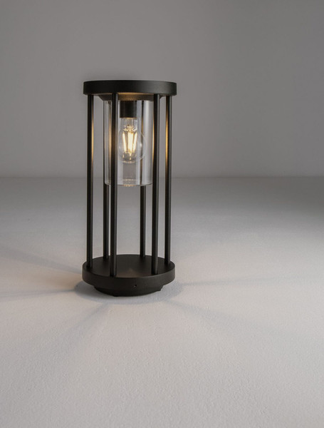 Nova Luce Wegeleuchte Elysium E27 IP65 salzwasserfest Schwarz Aluminium 35cm 9030152
