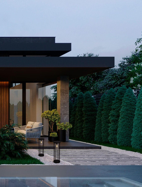 Nova Luce Wegeleuchte Elysium E27 IP65 salzwasserfest Schwarz Aluminium 50cm 9030153