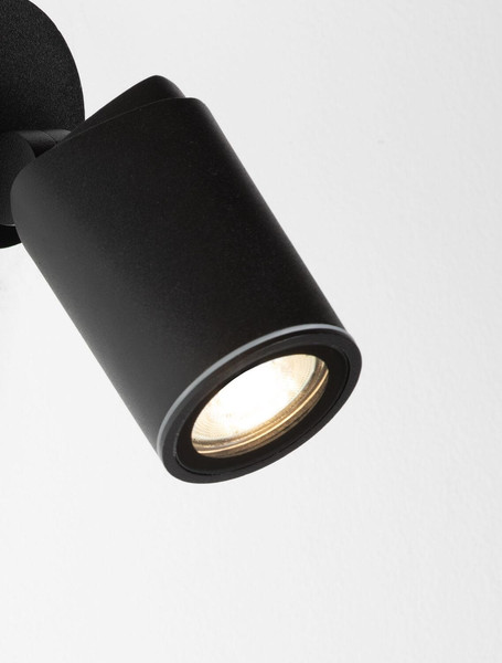 Nova Luce Außen-Wandleuchte Spy schwenkbar GU10 IP65 salzwasserfest Schwarz Aluminium Ø7cm 9030154