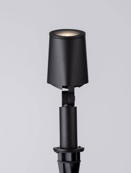 Nova Luce Erdspießleuchte Spy schwenkbar GU10 IP65 salzwasserfest Schwarz Aluminium 19cm 9030155