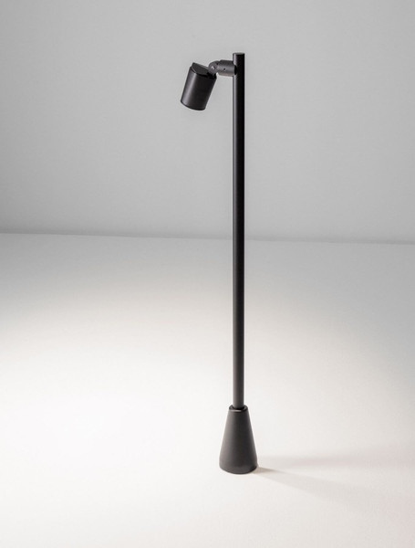 Nova Luce Wegeleuchte Spy schwenkbar GU10 IP65 salzwasserfest Schwarz Aluminium 100cm 9030157