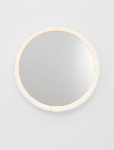 Nova Luce LED Spiegel Onar 21W warmweiss 3000K IP44 Weiß Aluminium Spiegelglas Ø58cm 9030500