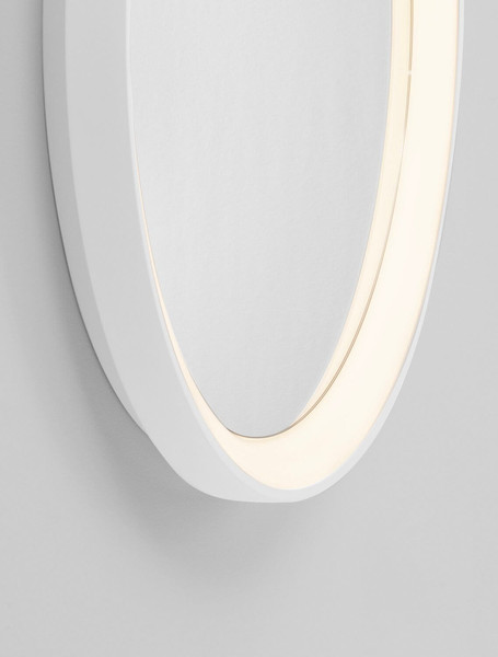Nova Luce LED Spiegel Onar 21W warmweiss 3000K IP44 Weiß Aluminium Spiegelglas Ø58cm 9030500