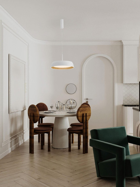 Nova Luce LED Pendelleuchte Sigi dimmbar 40W warmweiss 3000K Weiß Aluminium Metall Ø45cm 9030506