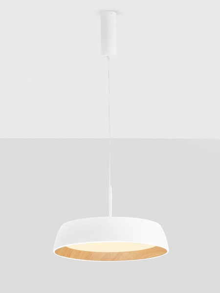 Nova Luce LED Pendelleuchte Sigi dimmbar 40W warmweiss 3000K Weiß Aluminium Metall Ø45cm 9030506