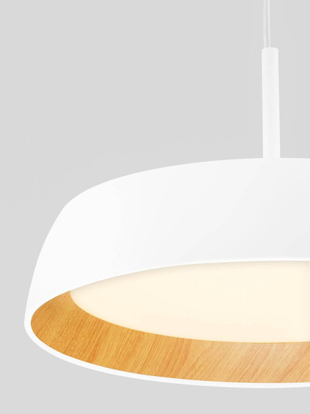Nova Luce LED Pendelleuchte Sigi dimmbar 40W warmweiss 3000K Weiß Aluminium Metall Ø45cm 9030506