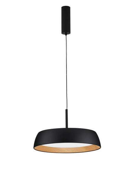 Nova Luce LED Pendelleuchte Sigi dimmbar 40W warmweiss 3000K Schwarz Aluminium Metall Ø45cm 9030507