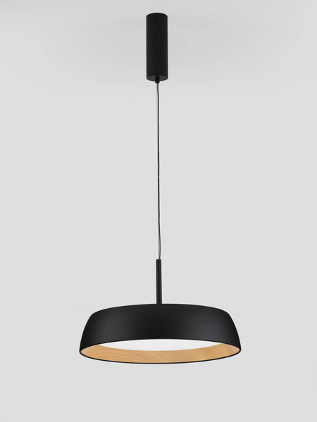 Nova Luce LED Pendelleuchte Sigi dimmbar 40W warmweiss 3000K Schwarz Aluminium Metall Ø45cm 9030507