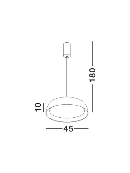 Nova Luce LED Pendelleuchte Sigi dimmbar 40W warmweiss 3000K Schwarz Aluminium Metall Ø45cm 9030507