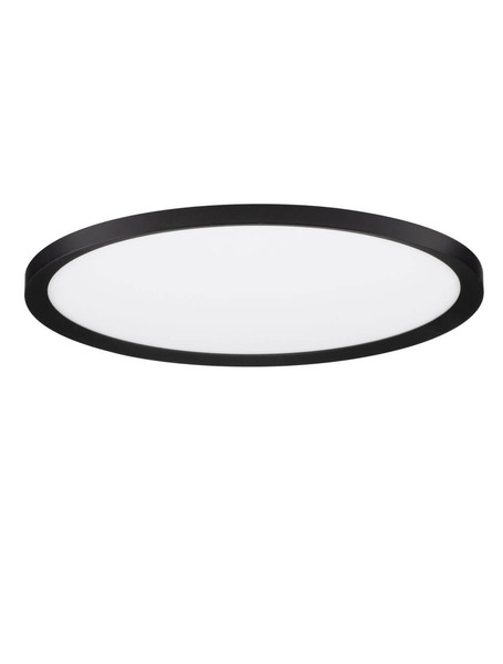Nova Luce LED Deckenleuchte Aoton dimmbar 35W CCT warm-/neutralweiss 2700/3000/4000K Schwarz Aluminium Metall Ø40cm 9030509