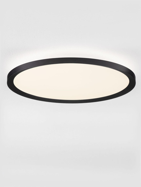 Nova Luce LED Deckenleuchte Aoton dimmbar 35W CCT warm-/neutralweiss 2700/3000/4000K Schwarz Aluminium Metall Ø40cm 9030509