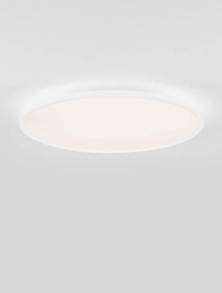 Nova Luce LED Deckenleuchte Aoton dimmbar 55W CCT warm-/neutralweiss 2700/3000/4000K Weiß Aluminium Metall Ø60cm 9030511