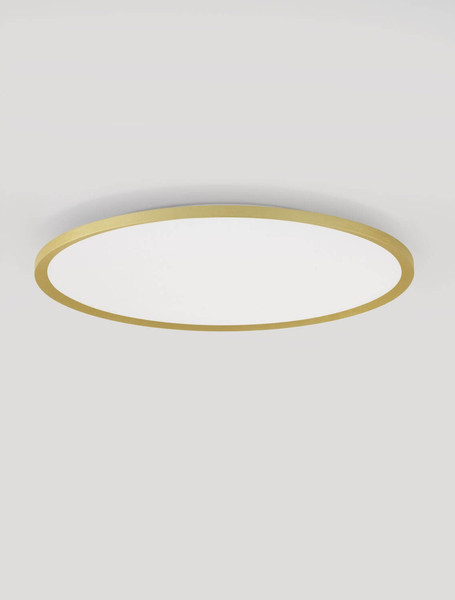 Nova Luce LED Deckenleuchte Aoton dimmbar 55W CCT warm-/neutralweiss 2700/3000/4000K Gold Aluminium Metall Ø60cm 9030513