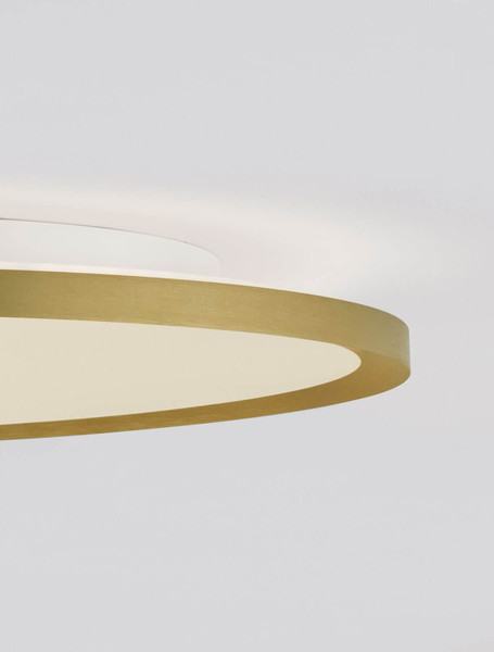 Nova Luce LED Deckenleuchte Aoton dimmbar 55W CCT warm-/neutralweiss 2700/3000/4000K Gold Aluminium Metall Ø60cm 9030513