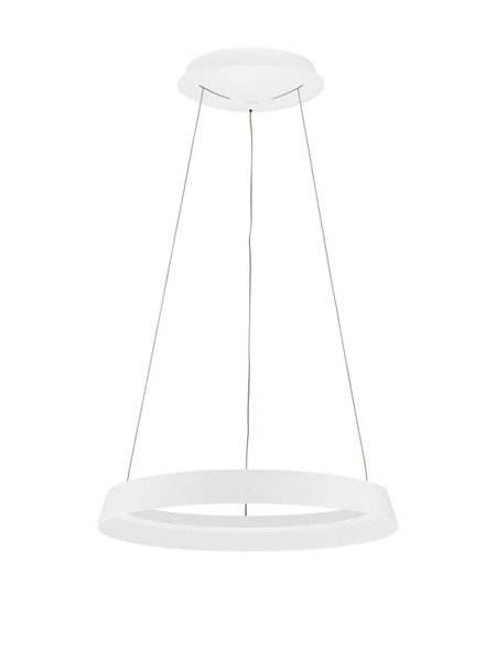 Nova Luce LED Pendelleuchte Ormi dimmbar 38W CCT warmweiss 2700/3000K Weiß Aluminium Ø45cm 9030518