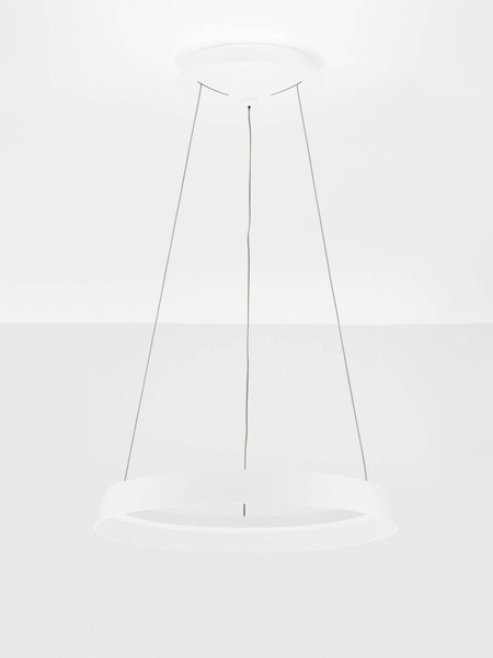 Nova Luce LED Pendelleuchte Ormi dimmbar 38W CCT warmweiss 2700/3000K Weiß Aluminium Ø45cm 9030518