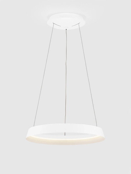 Nova Luce LED Pendelleuchte Ormi dimmbar 38W CCT warmweiss 2700/3000K Weiß Aluminium Ø45cm 9030518
